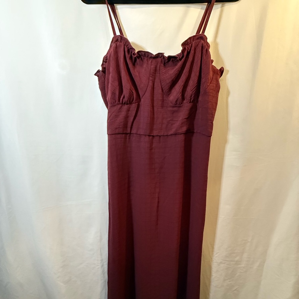 Lily Rose Strapless Burgundy Dress